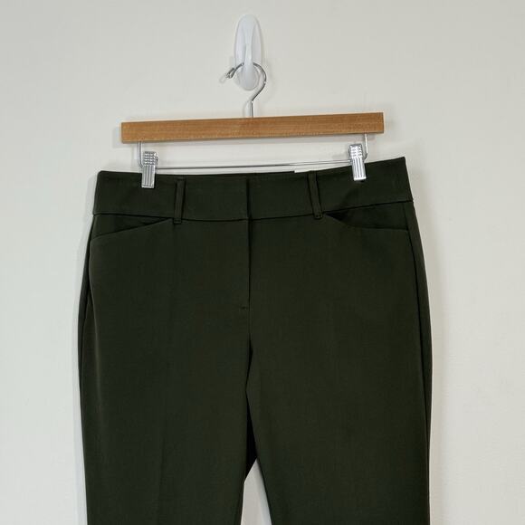 NWT LOFT Curvy Skinny Ankle Trousers Size 8 Forest Green Mid Rise - Picture 3 of 14